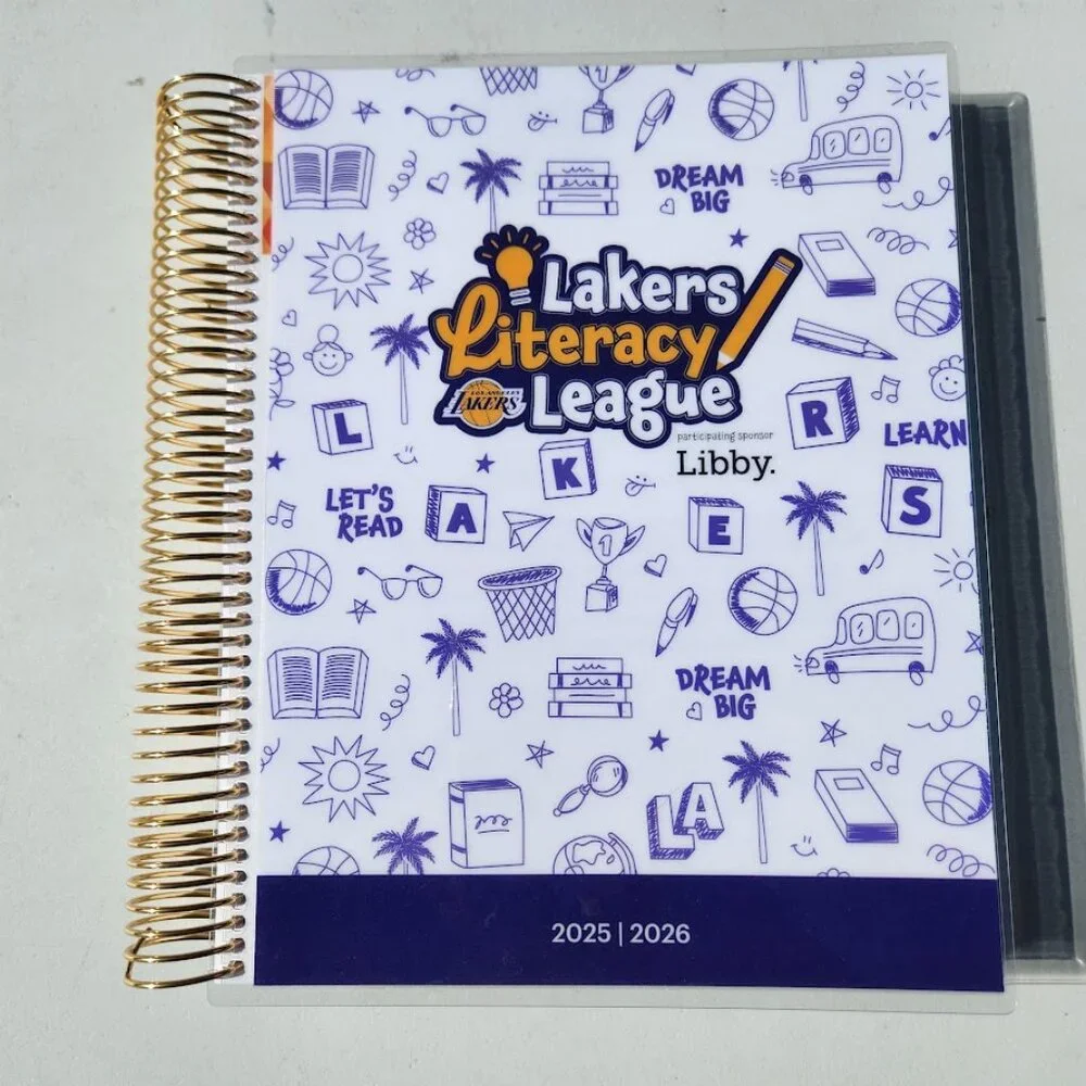 NEW Lakers Academic School Planner Calendar Organizer 2025-2026 Weekly Monthly T
